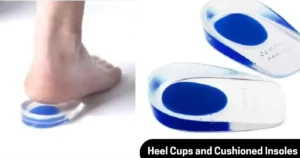 Gel White and blue Heel cups and cushioned insoles 